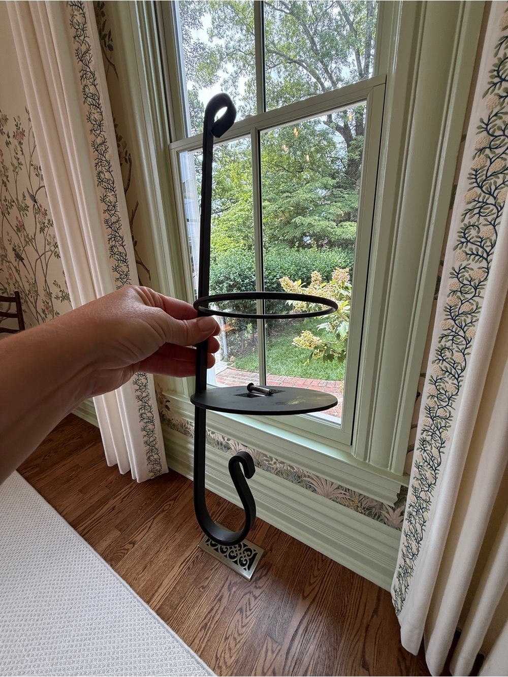 Williamsburg Black Wrought Iron Hanging Candle Holder